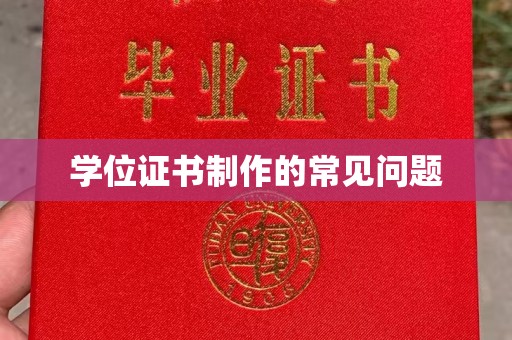 琼中学位证书制作的常见问题