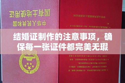 琼中结婚证制作的注意事项，确保每一张证件都完美无瑕