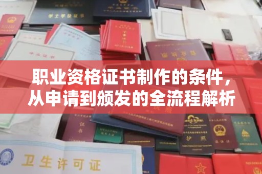 琼中职业资格证书制作的条件，从申请到颁发的全流程解析